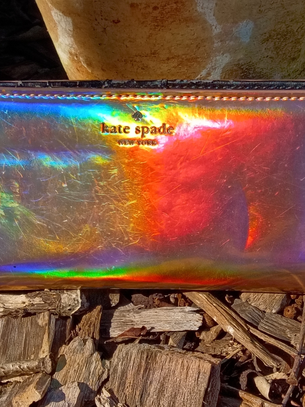 Kate Spade Iridescent Holographic Women's Clutch - Multicolor